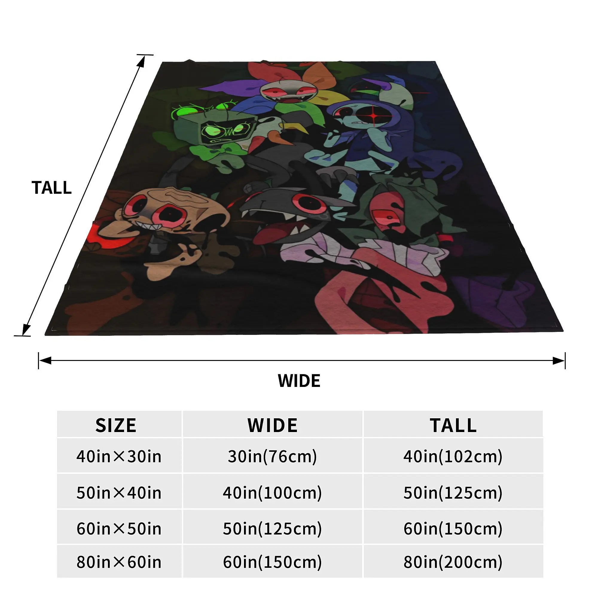 Dandy's World Fleece Blanket Horror Game Novelty Throw Blankets for Home 125*100cm Bedspread 4