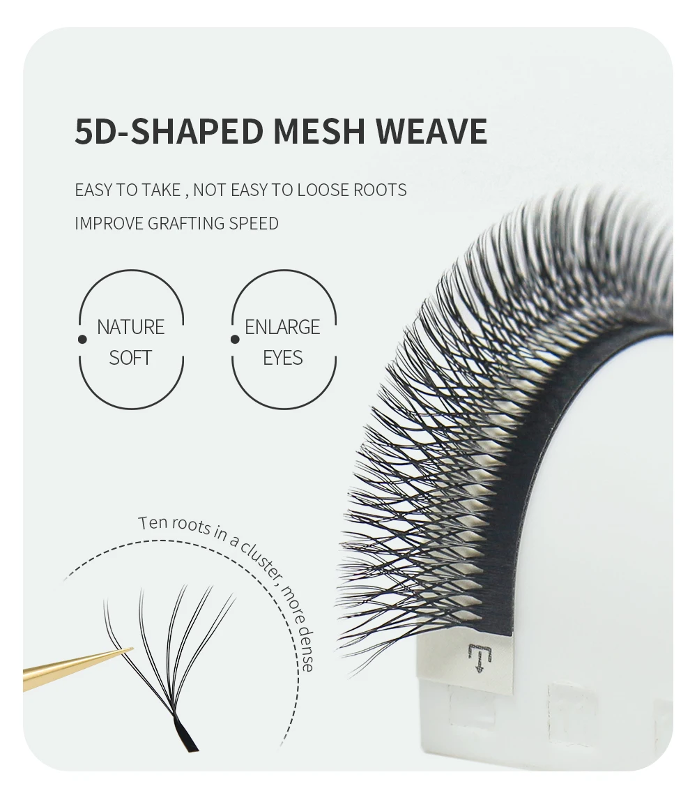 Annafris 3d 4d 5d w Wimpern verlängerung 2 Tipps 5d w Form Wimpern vorgefertigtes Volumen einfach Fan natürliche weiche falsche Wimpern – Detail 3