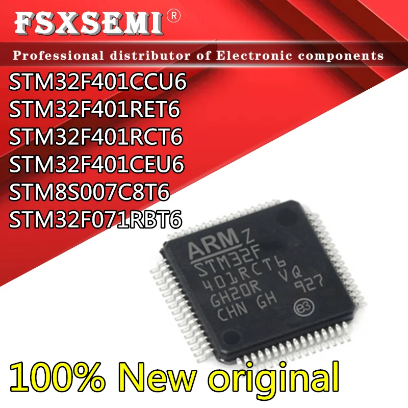 

10pcs STM32F401CCU6 STM32F401RET6 STM32F401RCT6 STM32F401CEU6 STM8S007C8T6 STM32F071RBT6 MCU