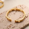 JINHUI STARS ALL ALIGNED BRACELET SET Stainless Steel Smooth Hollow Star Bangle For Women Metallic Gold Color Waterproof Jewelry 6