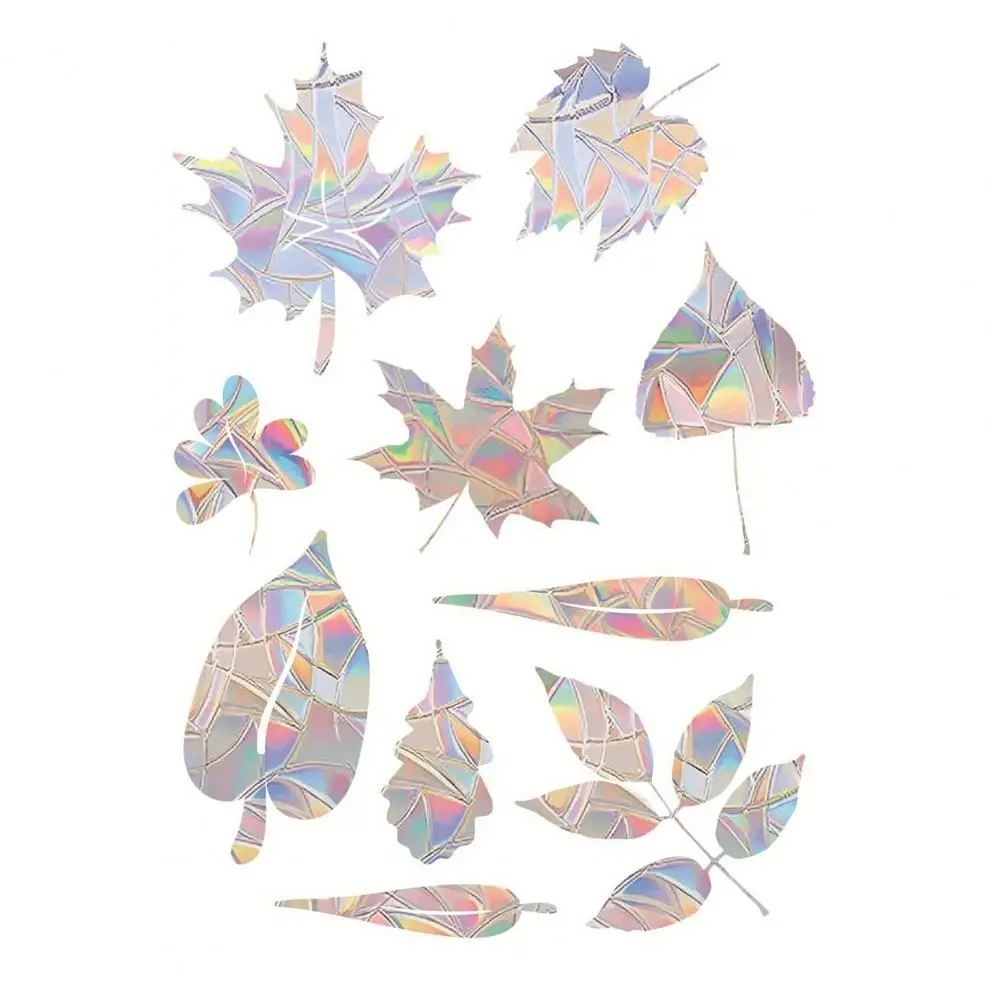 Window Stickers Removable Window Decal Static Window Sticker Colorful Rainbow Prism Suncatcher for Anti-collision Bird Waterproof Pvc