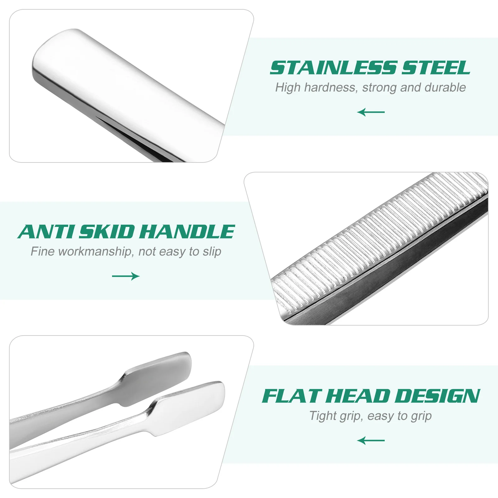 Silver Stamp Tweezers Philately Tools Stamps Collector Tweezers Industrial Hand Tools Precision Collectors Supplies 2pcs