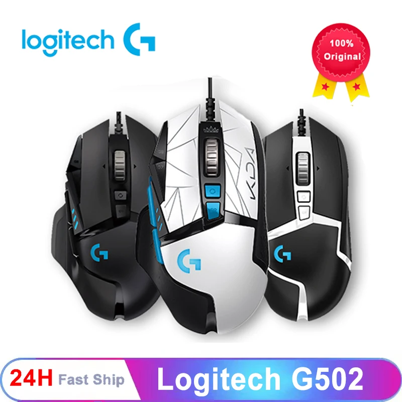 

New Logitech G502 HERO KDA LIGHTSYNC RGB Gaming Mouse USB Wired Mice 25600 DPI Adjustable Programming Mice for Mouse Gamer