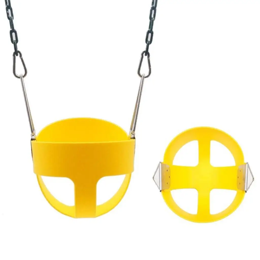 Heavy-Duty High Back Full Bucket Toddler Swing Seat, Fully Assembled (Yellow, Red, Blue) 3