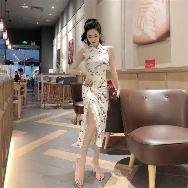 Shanghai Tang 未着用チャイナドレス チャイナ服 タイト 胸あき チャイナドレス ドレス|チャイナ服