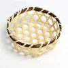 Hand-woven Disc Mini Basket Saving Space Durable Bamboo Storage Basket Household Accessories Fresh Fruit Platter Small Dustpan 4