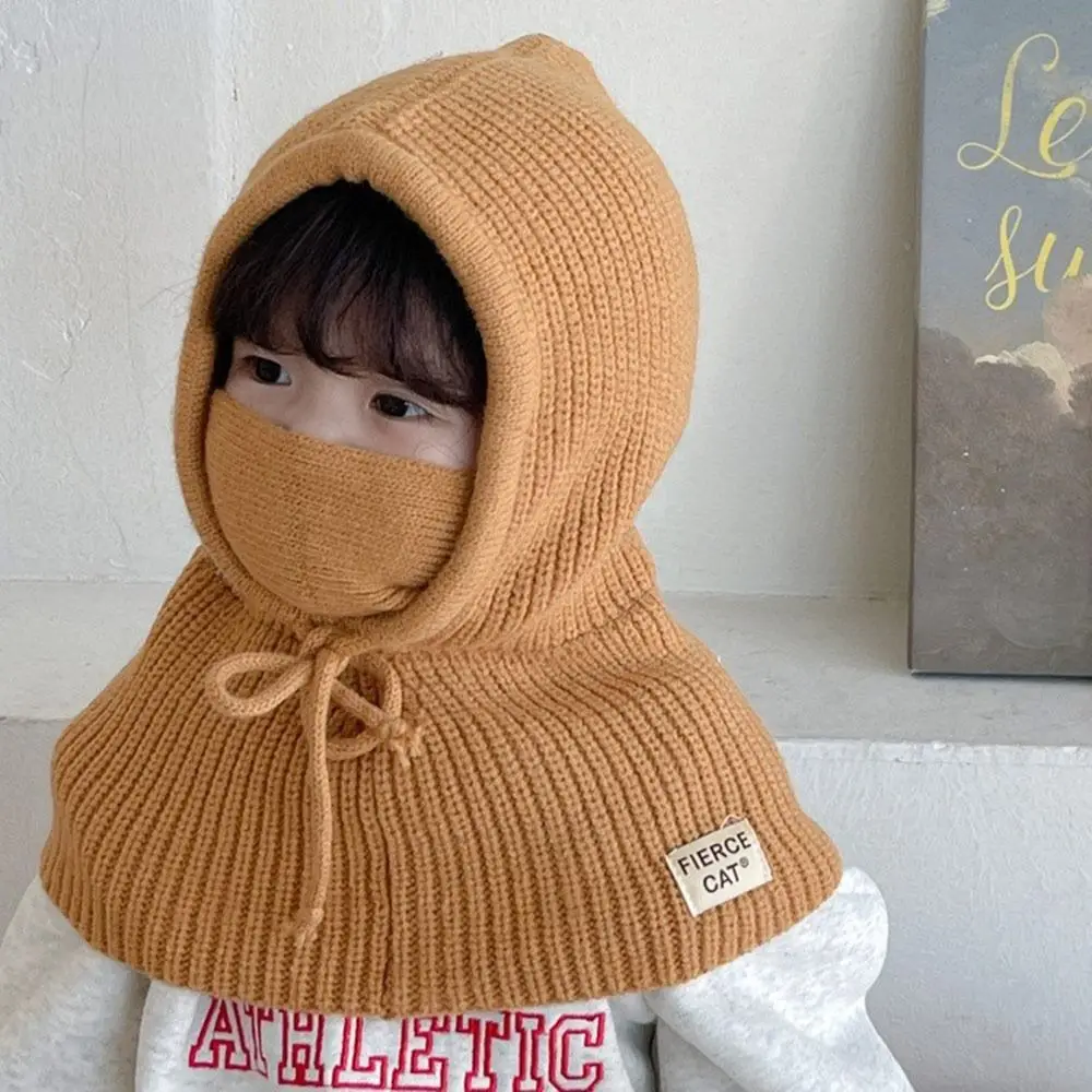 Fashion One-piece Baby Balaclava Hat Ears Neck Warm Kids Beanie Hats Children Earflap Hat Children
