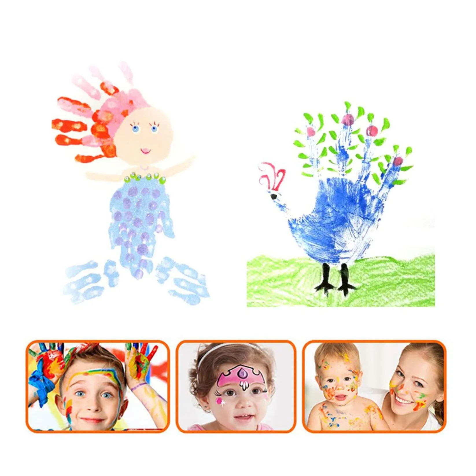 세척 가능한 스탬프 잉크 패드, 어린이 페인트 페인팅, DIY 공예 파트너, 8 가지 색상, 8 개