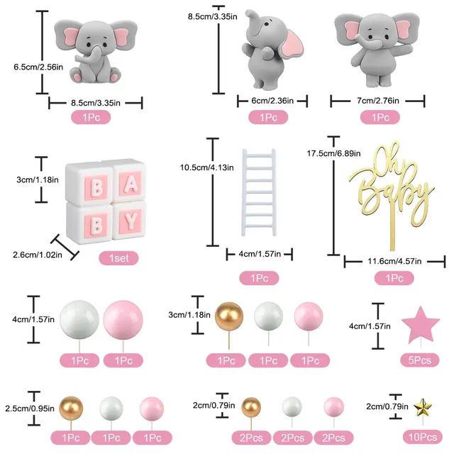 35pcs-pink-elephant-cake-toppers-mini-cake-decorations-cupcake-toppers-pink-white-pearl-ball-for-girl-baby-shower-birthday-aliexpress