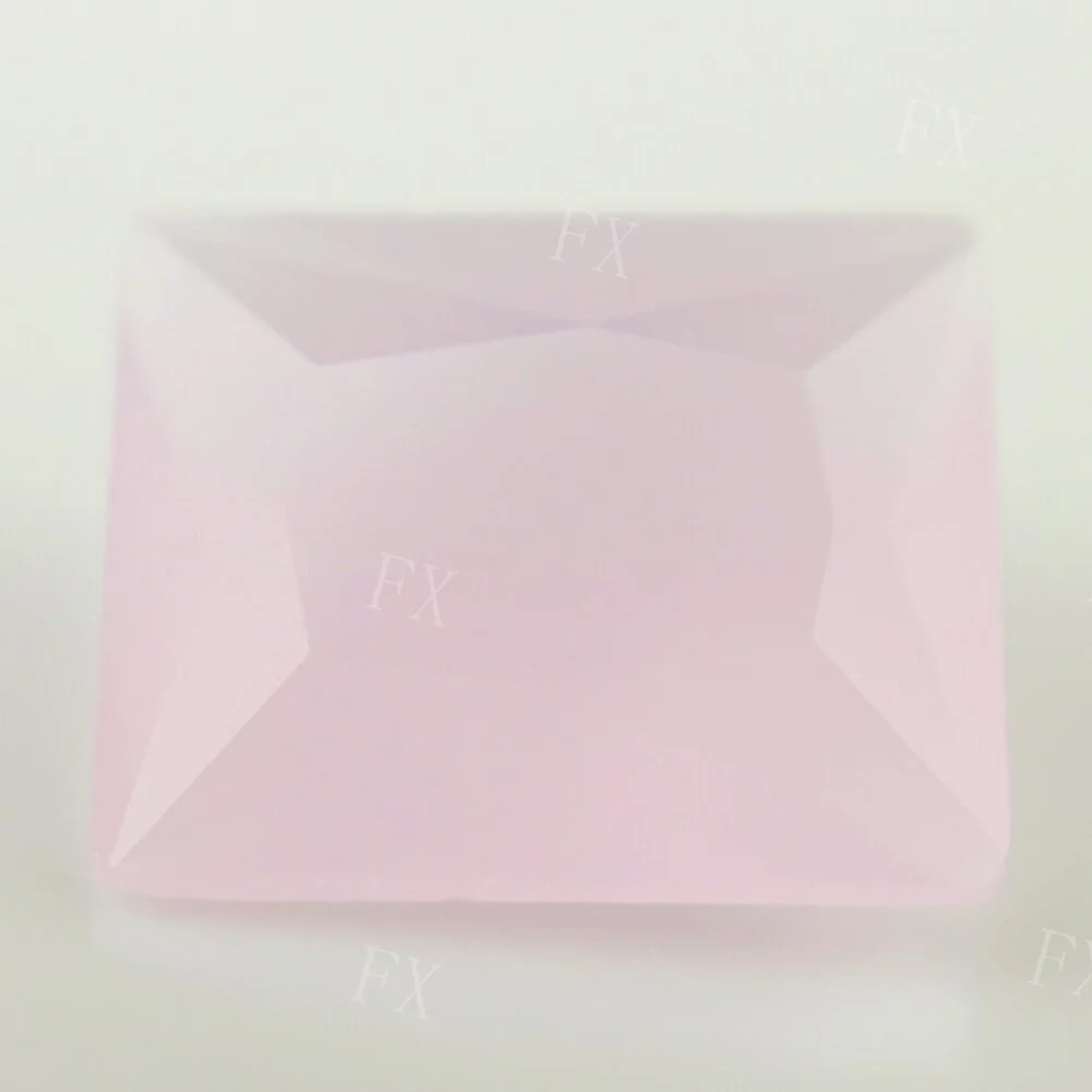 

Wholesale 2x3~10x14mm Rectangle Shape Loose Stone Pink Jade Synthetic Gemstone DIY Princess Cut