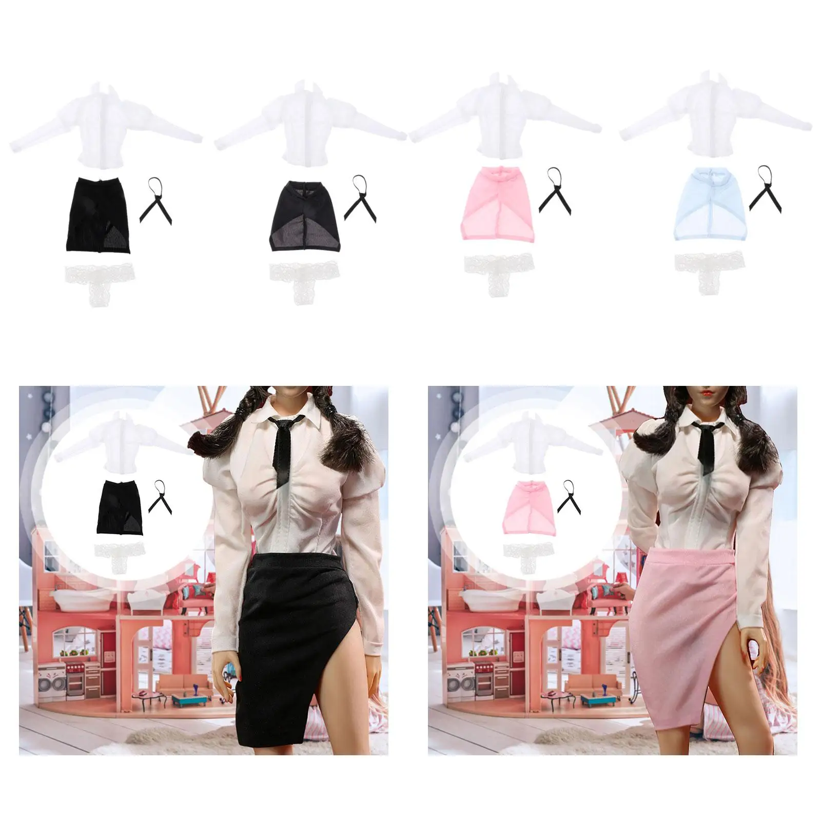 

1/6 Scale Female Dolls Clothes Wrap Skirt for 12'' inch Female Action Figure