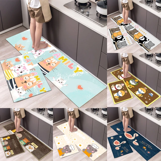 Thin Long Kitchen Mat Anti Slip Waterproof Oilproof Carpet Washable Kitchen  Rugs Hallway Door Floor Mats Mall Entrance Doormat - AliExpress