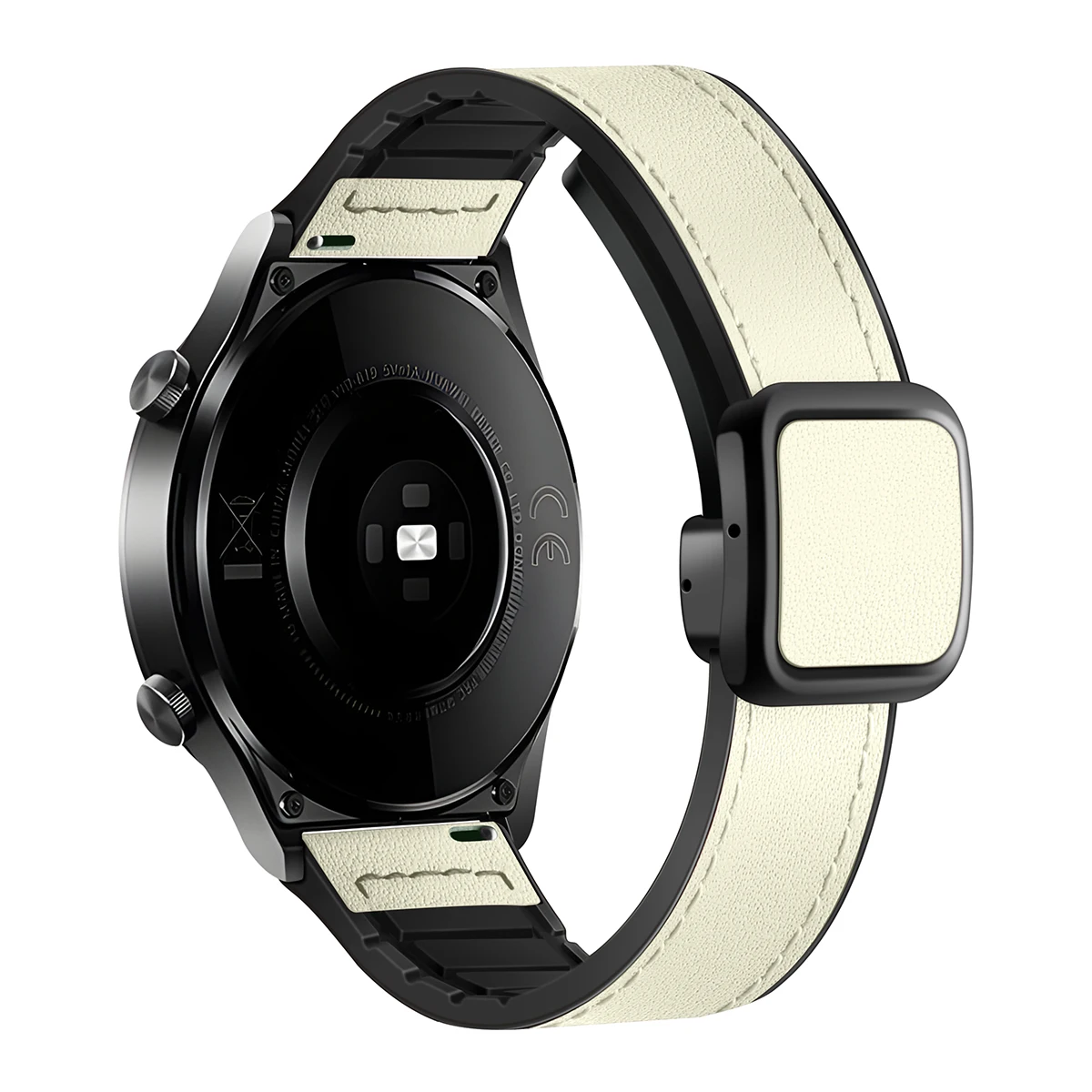 Premium Leather Silicone Magnetic Buckle Strap - Universal 22mm/20mm Wristband Bracelet Accessory