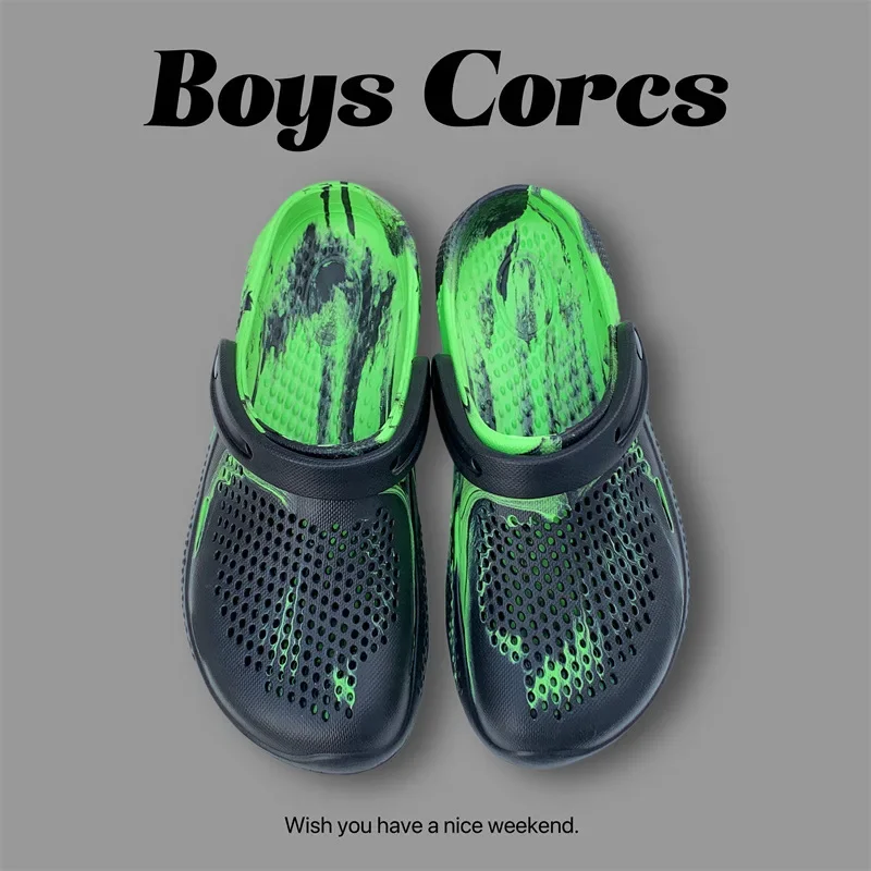 Men's Trendy Soft Slippers 2024 New Fashion Thick Sole Anti Slip Beach Sandals Outdoor Vacation Casual Shoes Lightweight