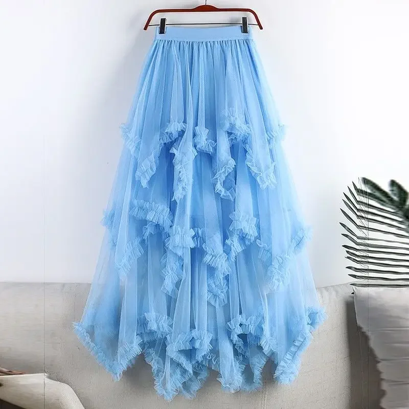 Maxi Skirt Layered Tulle Skirt Design Summer Fashion Irregular