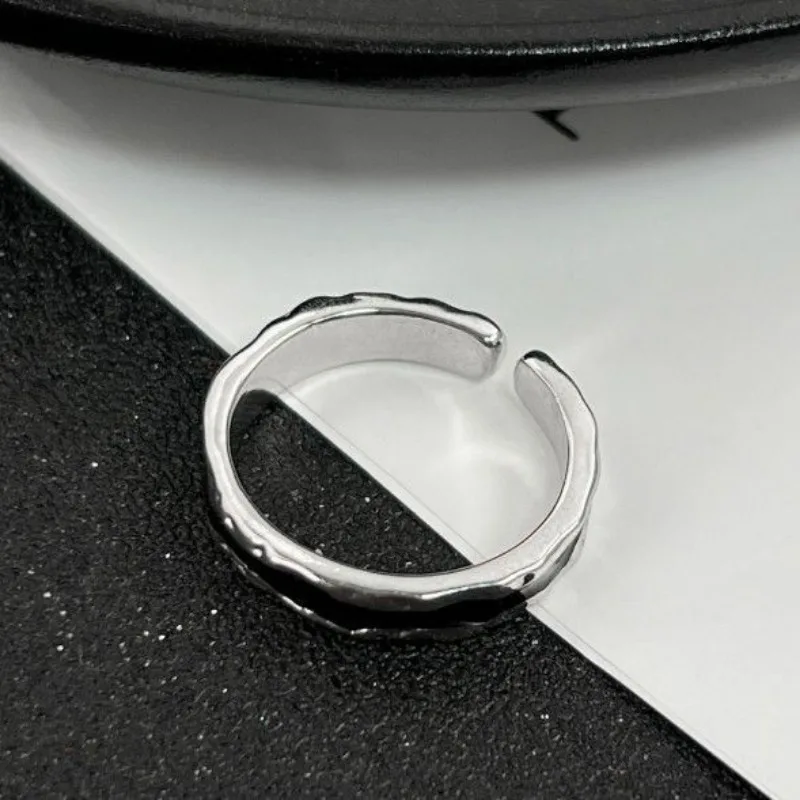 Retro Drop Glaze Irregular Rings Adjustable Couple Rings For Man Woman Punk Gothic Y2K Jewelry Gift