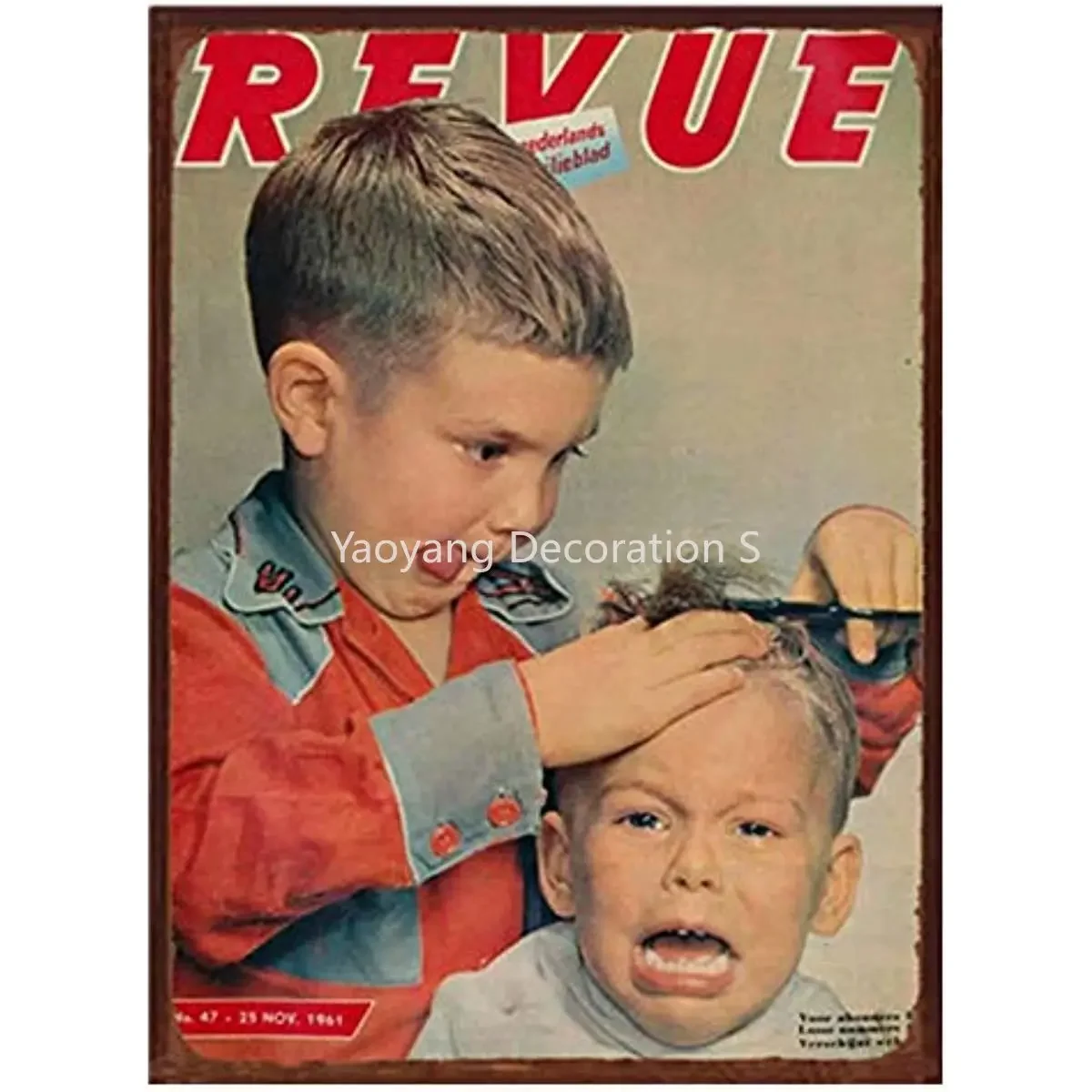 

Vintage Tin Signs for Man Cave Signs and Decor, Barbershop Metal Poster Decorations - Barber Poster 20x30cm