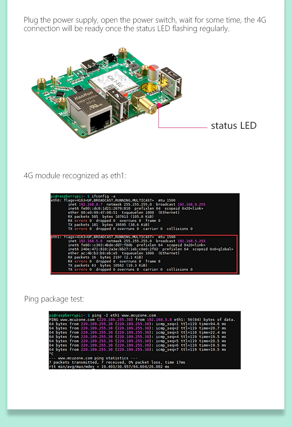 Pi Zero, CAT1-EU, 4G LTE, 100Mbps, Zero