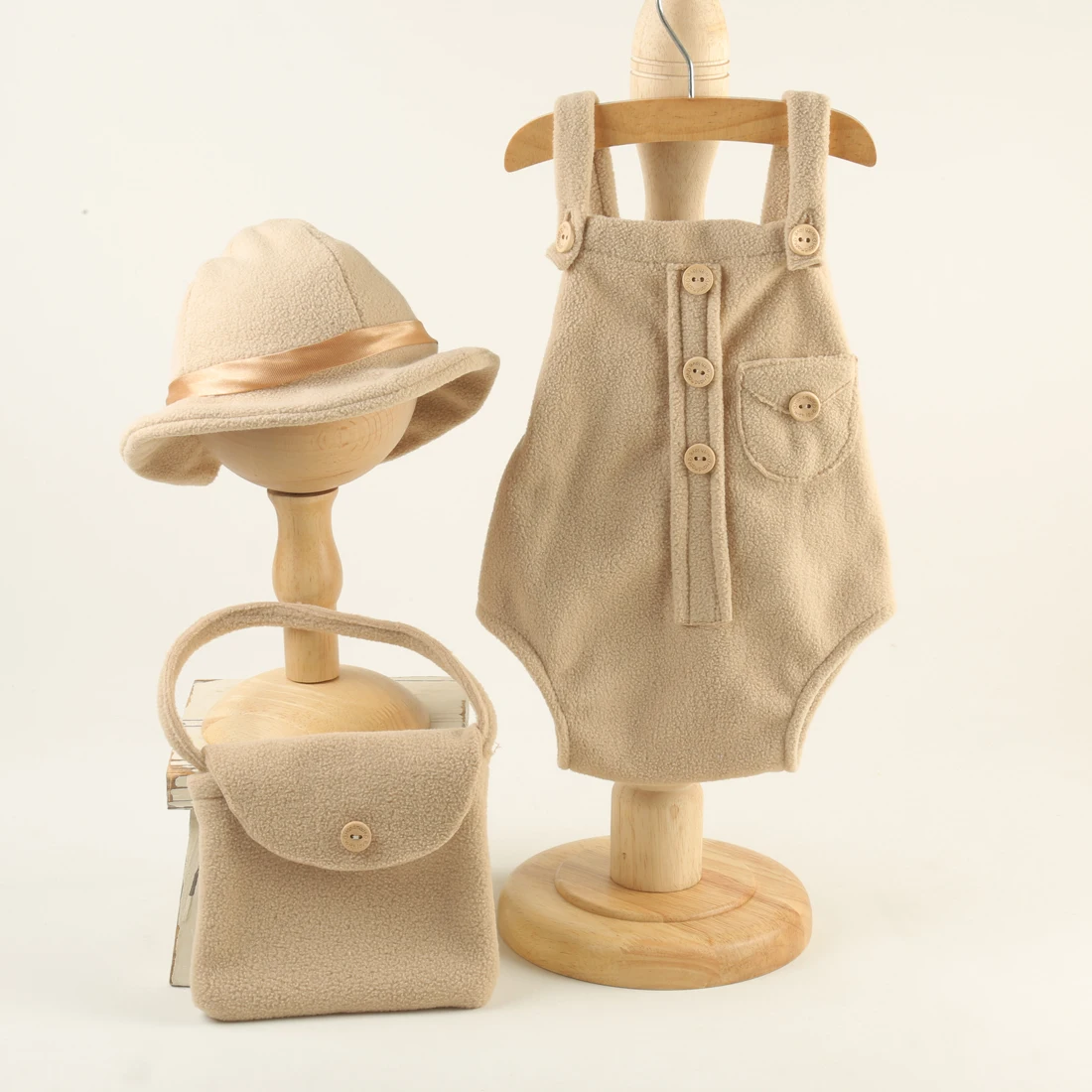  사진 소품 얼룩말 복장  봉제 Onesie  Romper 및 모자 세트  사진 의상