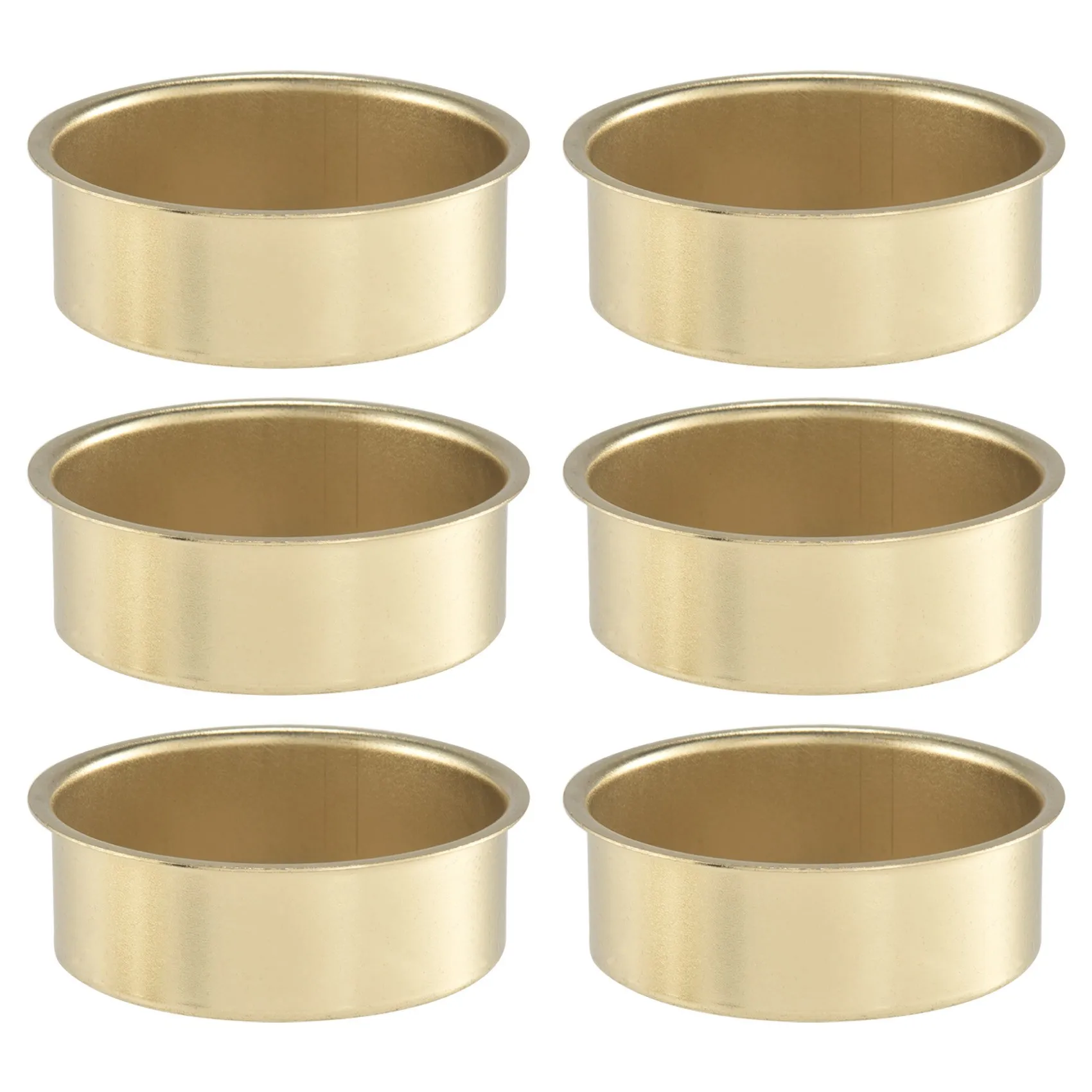 6Pack Christmas Golden Candle Cups, Iron Candles, Utensils, Lighting Accessories, Metal Candle