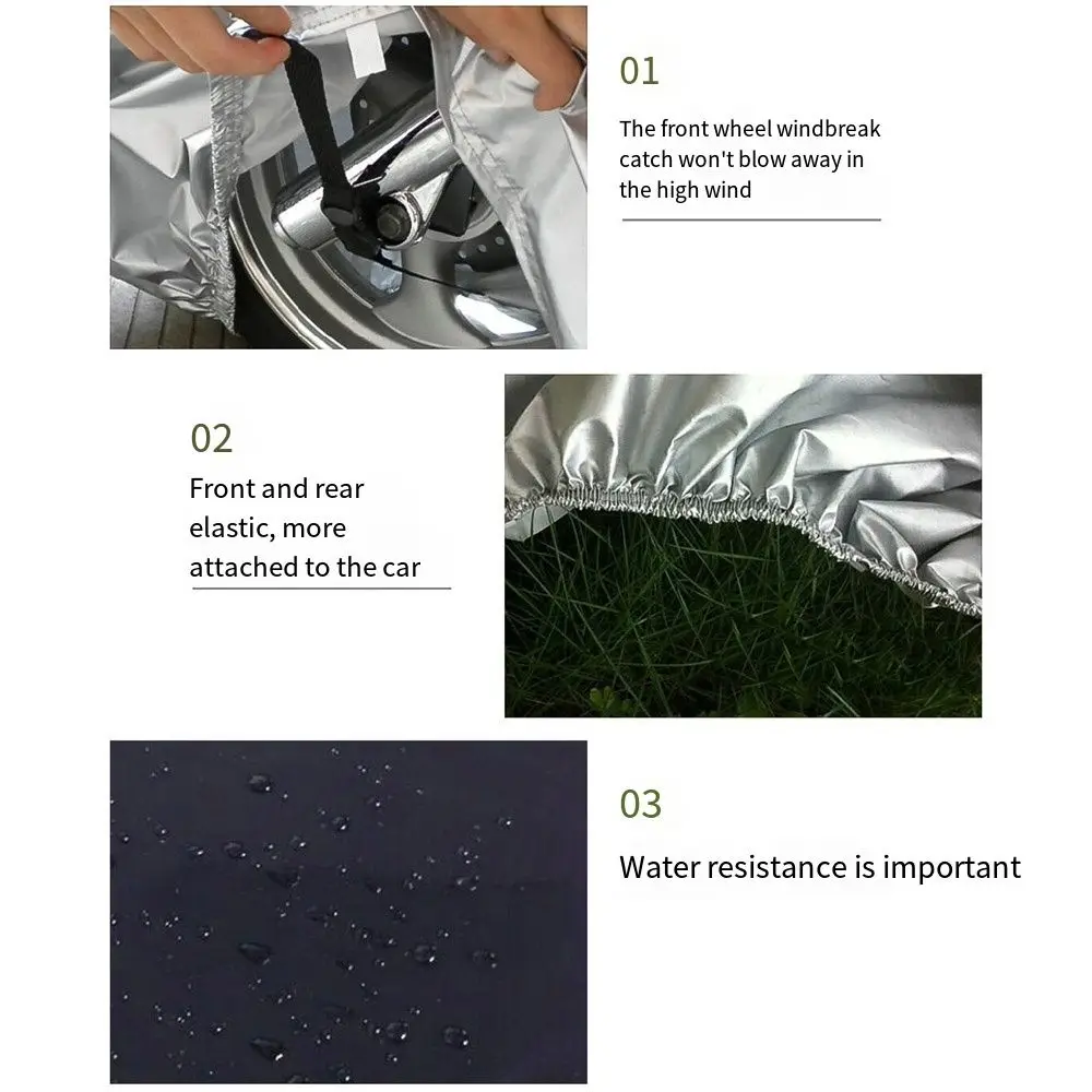 Heavy Duty ATV Cover Waterproof Windproof 4 Wheeler Quad Bike Storage Cover Black All Weather Protection Car Quad Covers