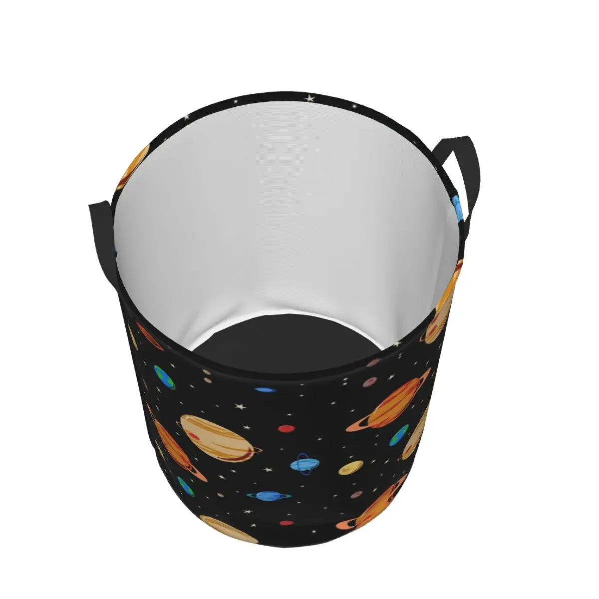 Cute Planets Pattern Laundry Basket Foldable Space Galaxy Universe Clothes Toy Hamper Storage Bin for Kids Nursery