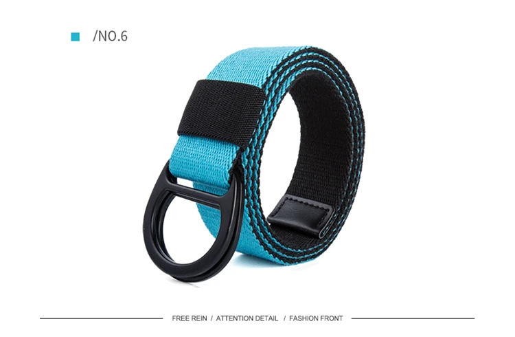 Trendiger Canvas-Gürtel für Teenager, Herrengürtel, doppelte Schlaufenschnalle, Hosengürtel für Studenten, koreanischer Mode-Jeansgürtel für Damen – Detail 7