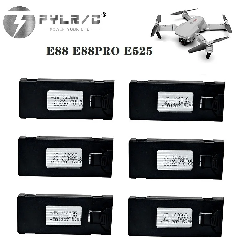 Sc5ed48d04dd7488093d02c1a5ff3bd63e 3.7V 1800Mah RC Drone Battery Accessory For E88 E88PRO Ls-E525 E525 PRO Mini Uav Drone Battery Special Rc Part 1/2/3/5/10Pcs