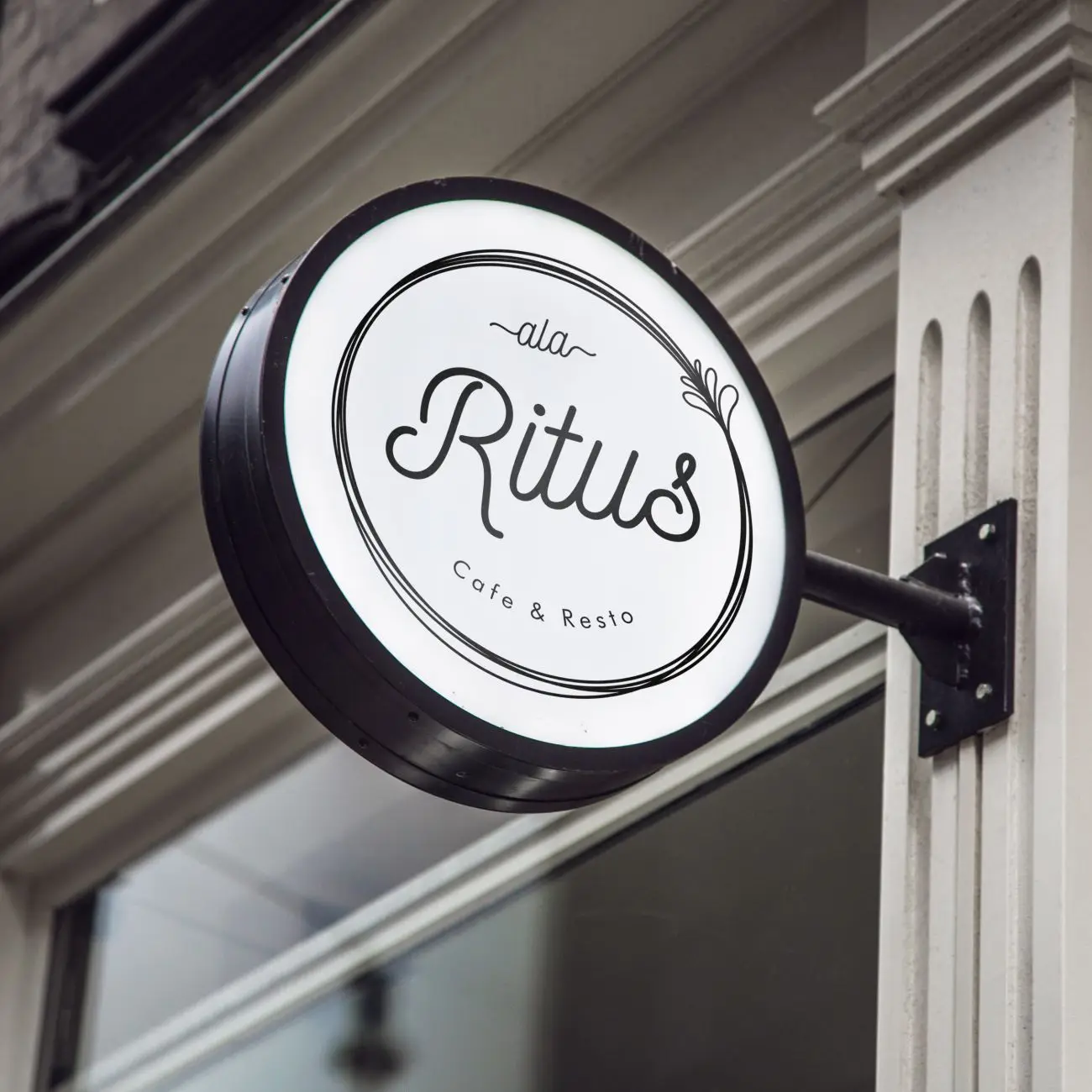 Round Light Box Signage Indoor Acrylic Led Light Box Logo Outdoor Led