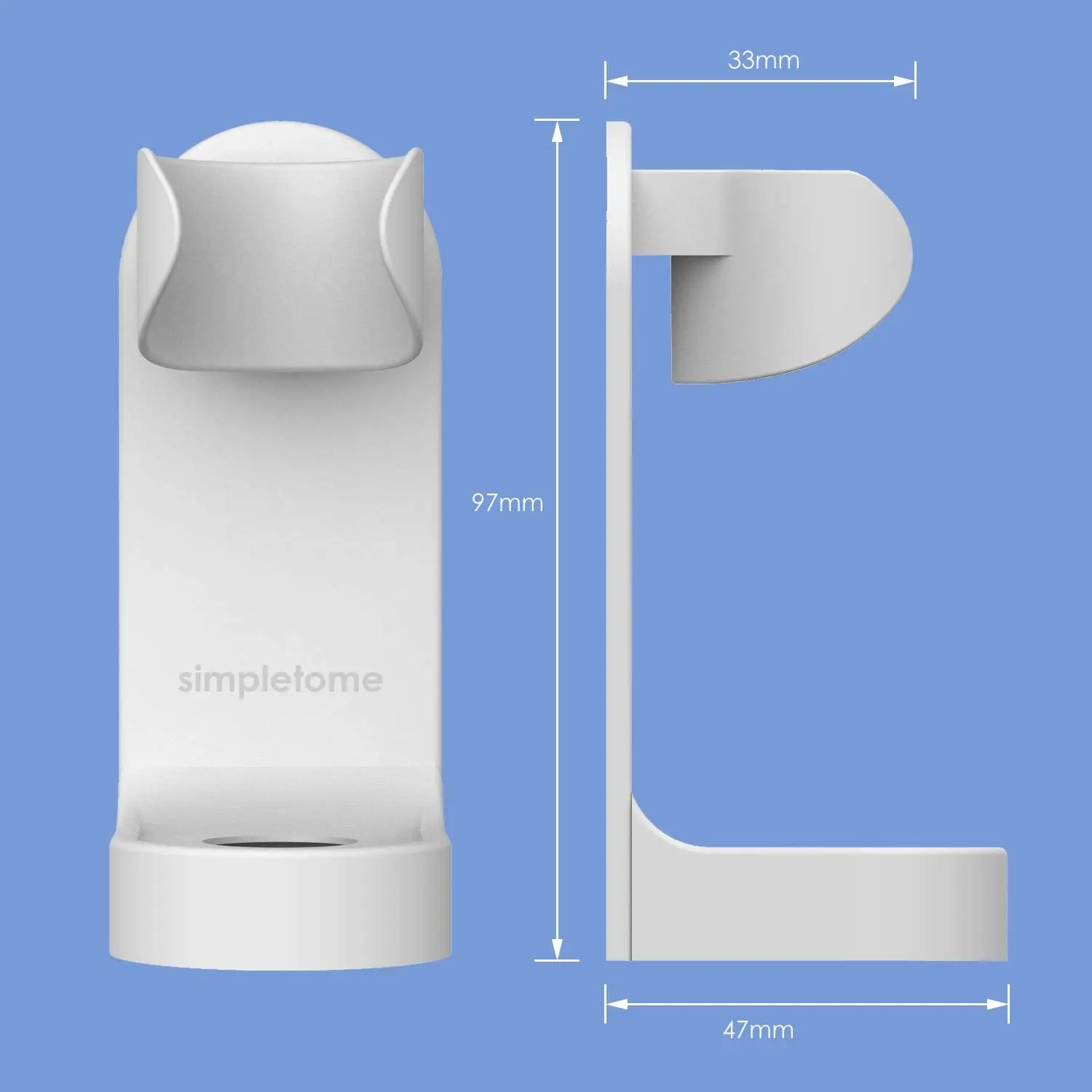 simpletome Adhesive Electric Toothbrush Holder Wall Mounted