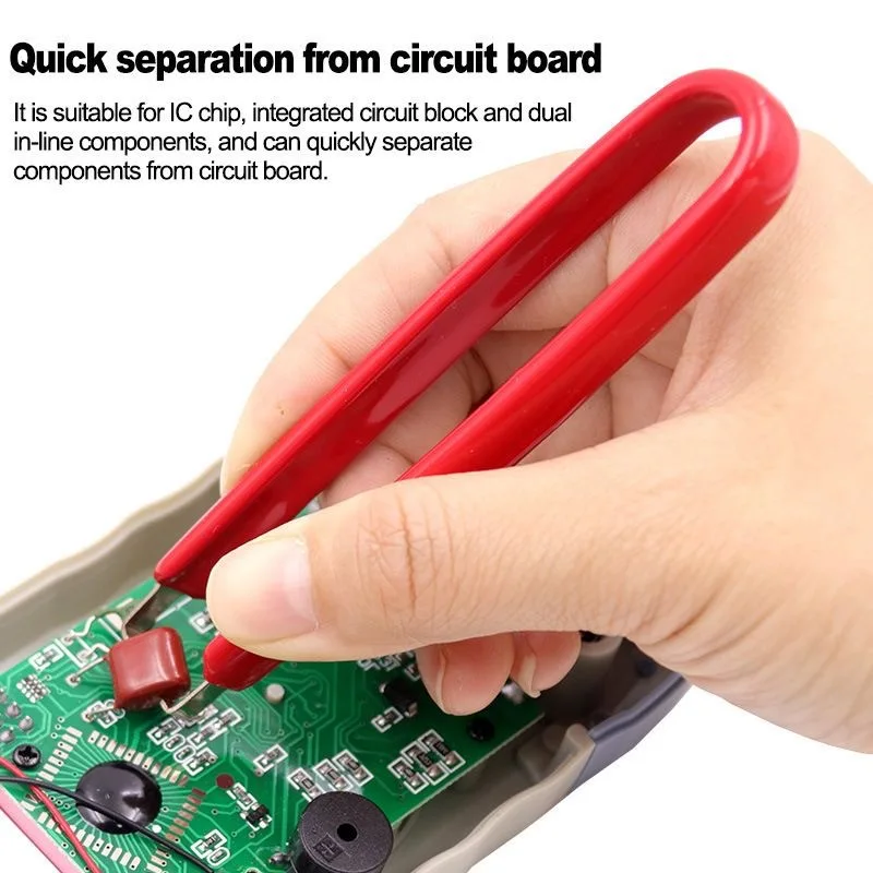 U Type Tweezers IC Chip Extractor Electronic Component Parts Extraction Repair Tool for ROM Extraction Removal Puller