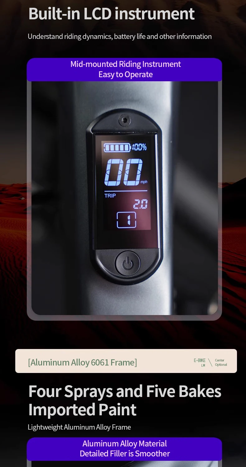 Bicicleta eléctrica 48V 15Ah 400W Motor aleación de aluminio bicicleta eléctrica de montaña batería de litio extraíble viajero urbano adultos Ebike