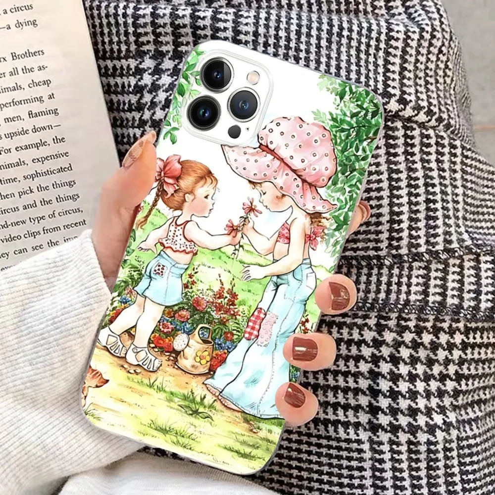 Sarah Kay Girl Cute Phone Case with Clear Back Cover