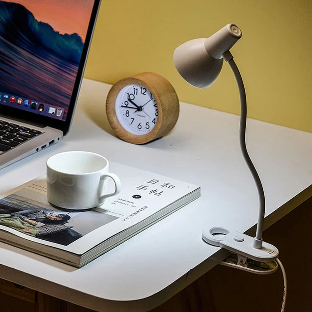 LED Eye Protection Book Night Light Adjustable Angle Mini Clip-On Study Desk Lamp AA Battery USB Plug-in for Bedroom Reading 6
