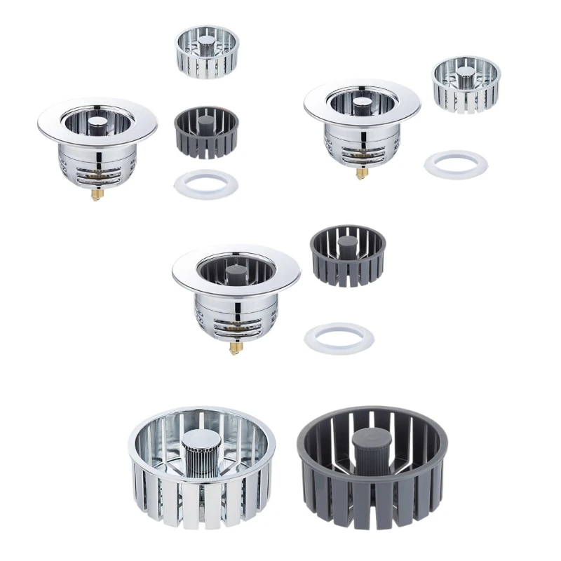 

Anti-clogging Drain Filter Sink Plug Wash Basins Sink Drain Stopper Push-type Bounce Cores Sink Drain Strainer Durable