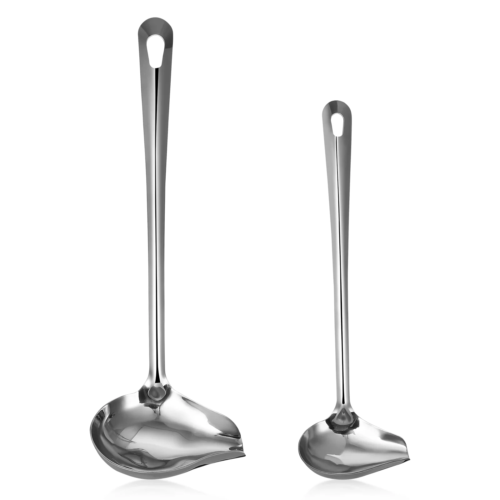2 Pcs Oil Spoon Gravy Ladle Soup Spoons Small Sauce Stainless Steel Drizzle