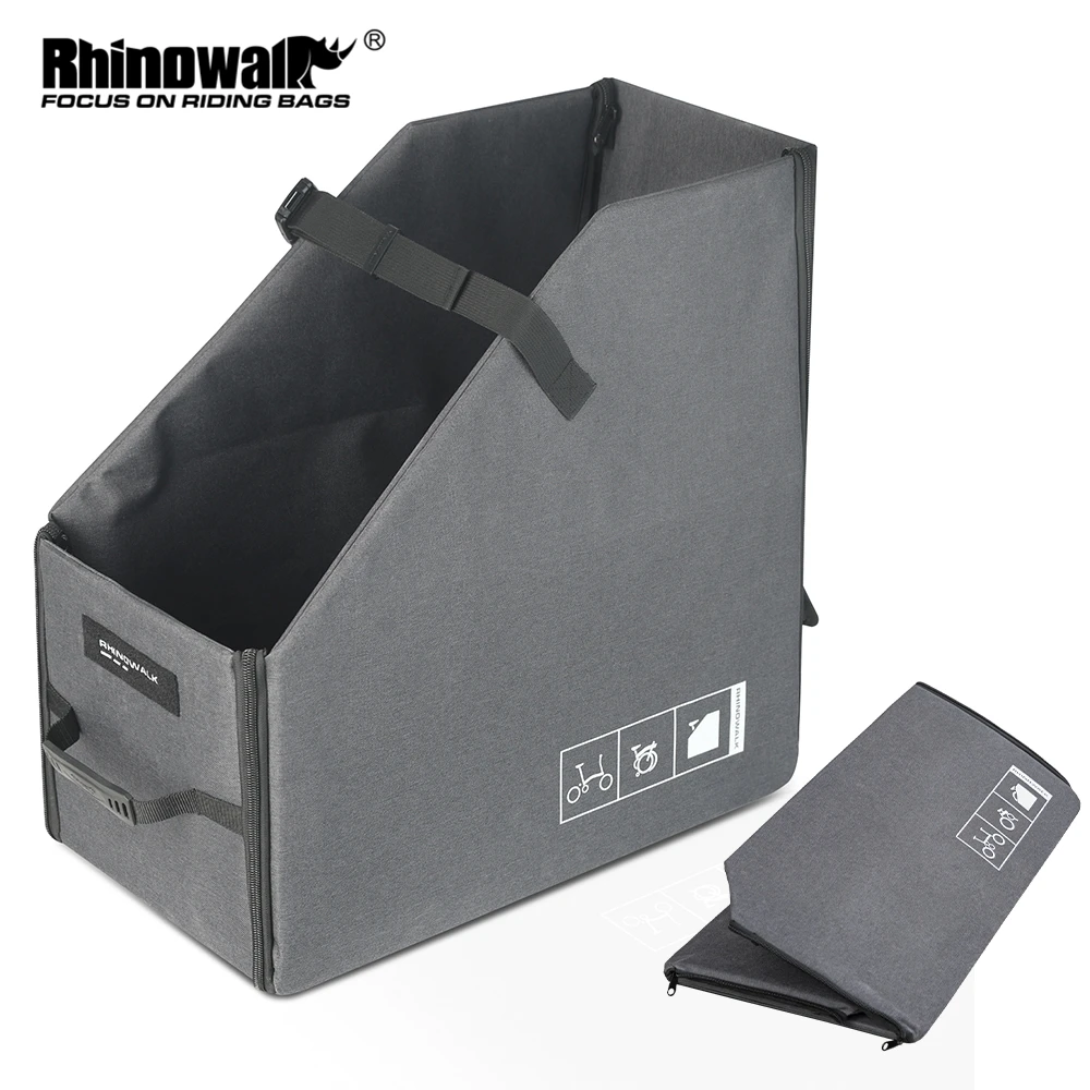 Scatola Portaoggetti Per Bicicletta Rhinowalk Per Bici Elettrica Pieghevole Da 14-16 Pollici Brompton Bike Facile Installazione Rapida Pacchetto Bici 