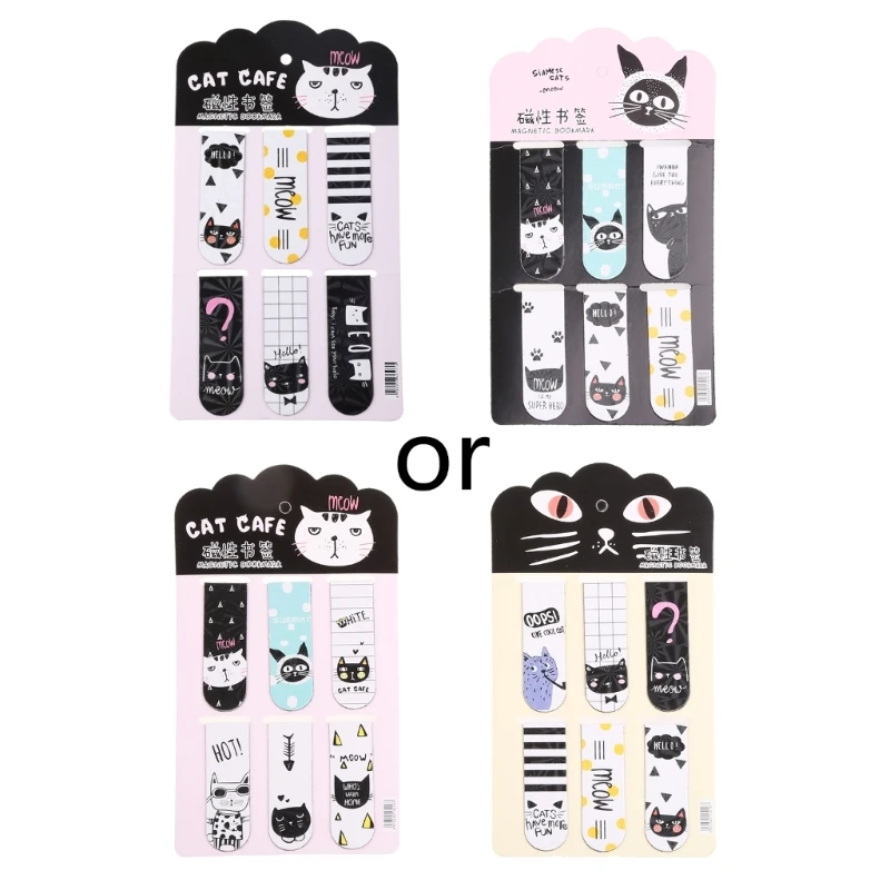 6 Pcs Paper Magnetic Bookmarks for Teens Boys Girls Gifts Book Accessories