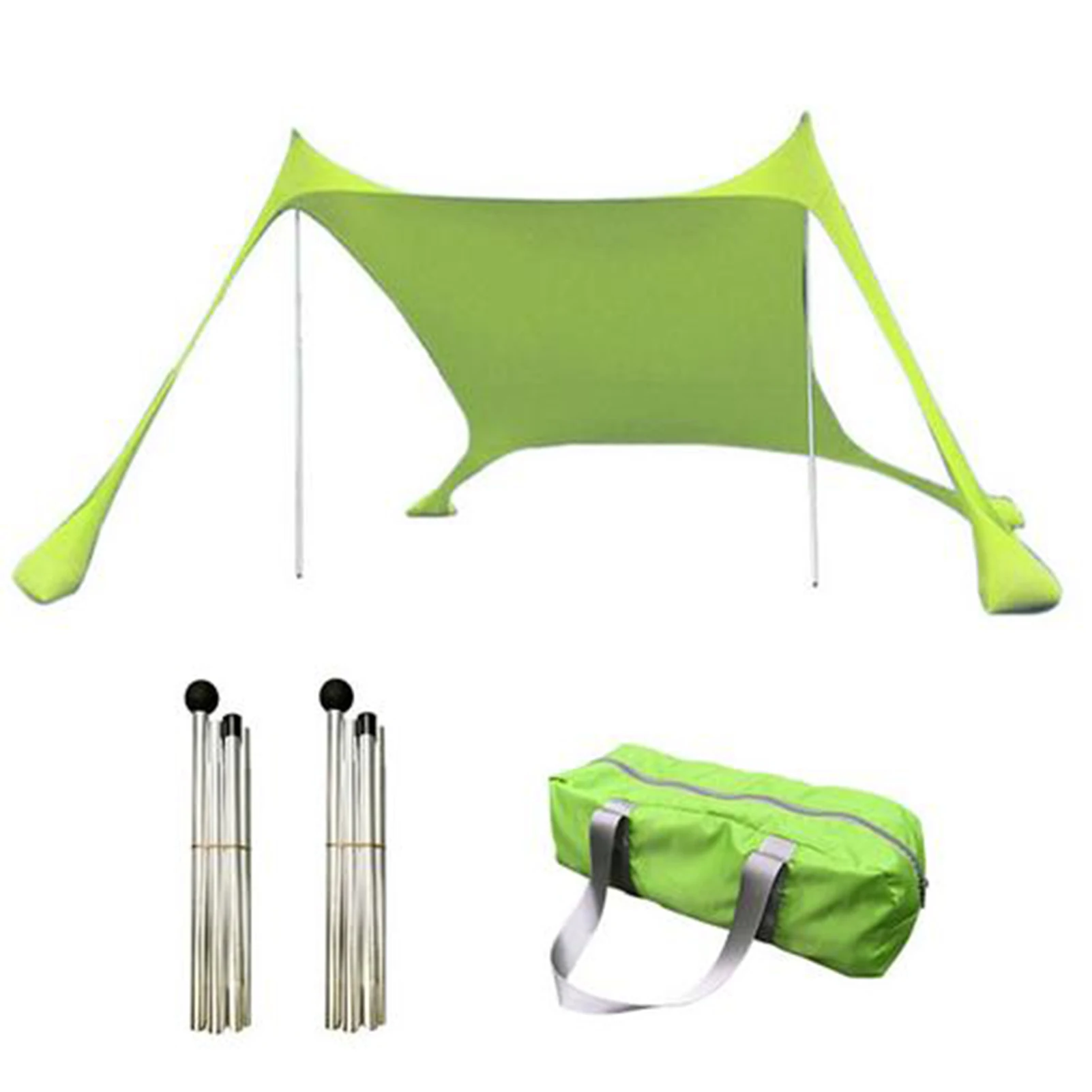 Tenda Parasole Spiaggia Portatile Con Protezione UV 50+ - Per Famiglie, Campeggio E Picnic - Foto 9