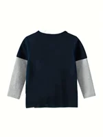 Toddler Boys Long Sleeve Basic T-Shirt Cotton Casual Round Neck Top Kids Spring Summer Clothes 2