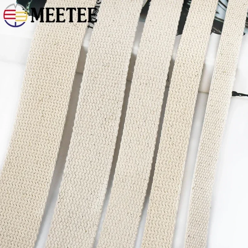 Polyester Cotton Webbing Tape 2-10M 10-50mm Polyester Cotton Webbing Tape For Bag Strap Garment Belt Canvas Ribbon Band Bias Binding DIY Sewing Accessories