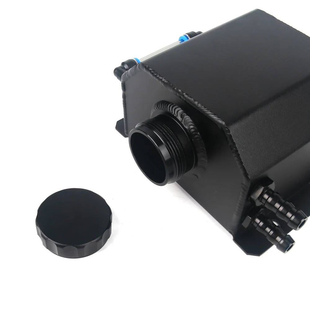 Universal 1L/2L Aluminum Oil Catch Can Reservoir Tank Engine Coolant Radiator Overflow Oil Fuel Tank Drain Plug Breather