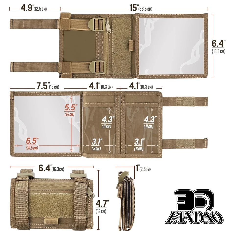 Pochette tactique pour carte - Support de poignet - Support de carte