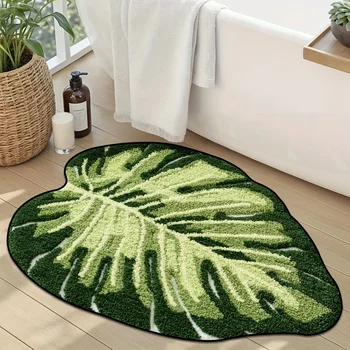 Plush Leaf Pattern Rug 1