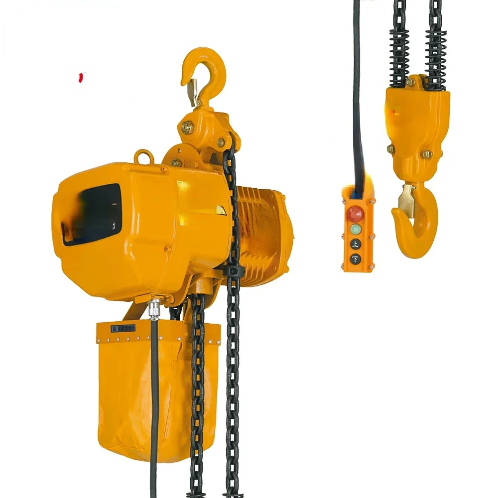 

Buy 1 2 3 ton single double phase 110v 220v 380v air lifting electric trolley vital chain hoist crane with manufacturers