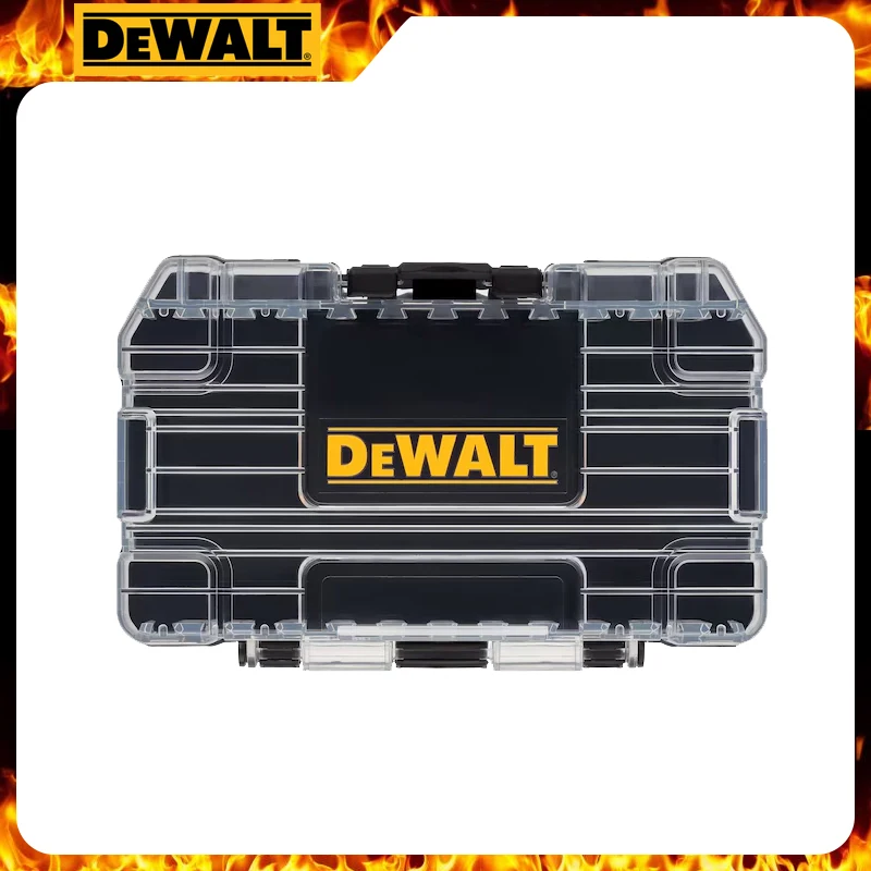 תיק קשה של DEWALT TSTAK בצבע שחור, בינוני, ניתן לערימה, נשלף, עמיד באבק, אביזרים למקדחות 148*85*40mm, תיבת כלי אחסון 1 יחידה