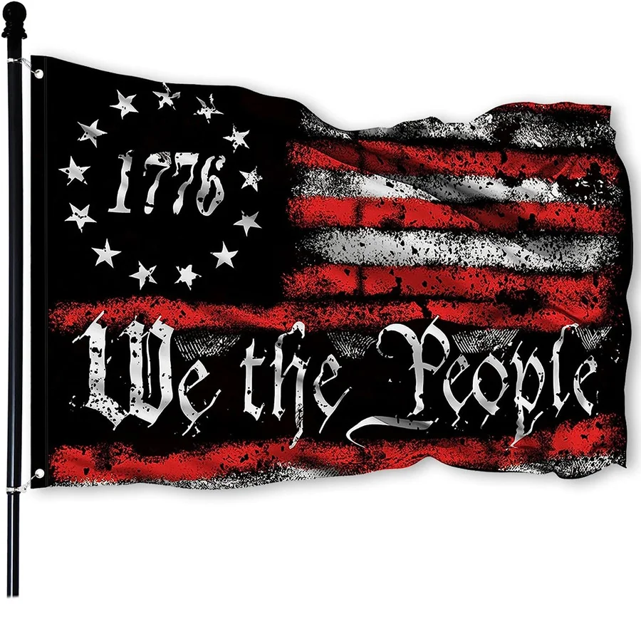 We The People 1776 Flag 3×5 Feet 90x150cm Outdoor Betsy Ross 13 Star American Rebel Constitution Flags Indoor Garden