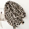 2024 New Fashion Luxury Leopard Print Ladies Women Scarf Female Cotton Linen Shawl Tassel Four Seasons Muslim Hijab 90*180cm 2