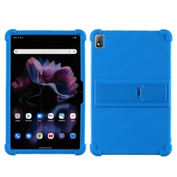 Durable Soft Silicone Tablet Case with Adjustable Multi - Angle Stand for Tab 16 2023 - 11 inch (Dark Blue)