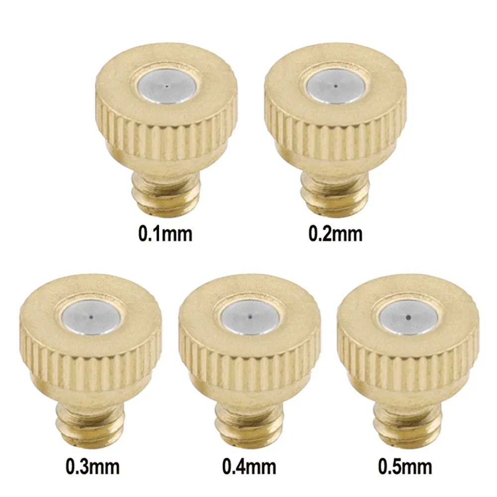 Spray Nozzle 10PCS Atomizing Nozzle 3/16" Fog Spray Cooling Water System Accessories Garden Nebulizer Misting Sprayer 0.1/0.2/0.3/0.4/0.5mm